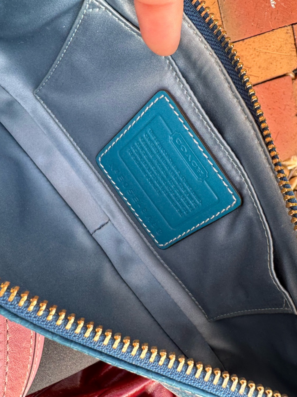 Coach Legacy Rare Exotic Blue Python 🦋Snakeskin Demi Clutch Mini Vintage Y2K - Picture 6 of 9